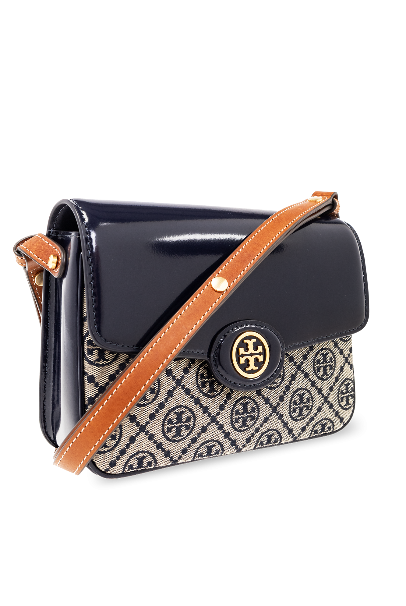 Navy blue 'Robinson T Monogram' shoulder bag Tory Burch - loewe hammock tote  bag item - SchaferandweinerShops AG